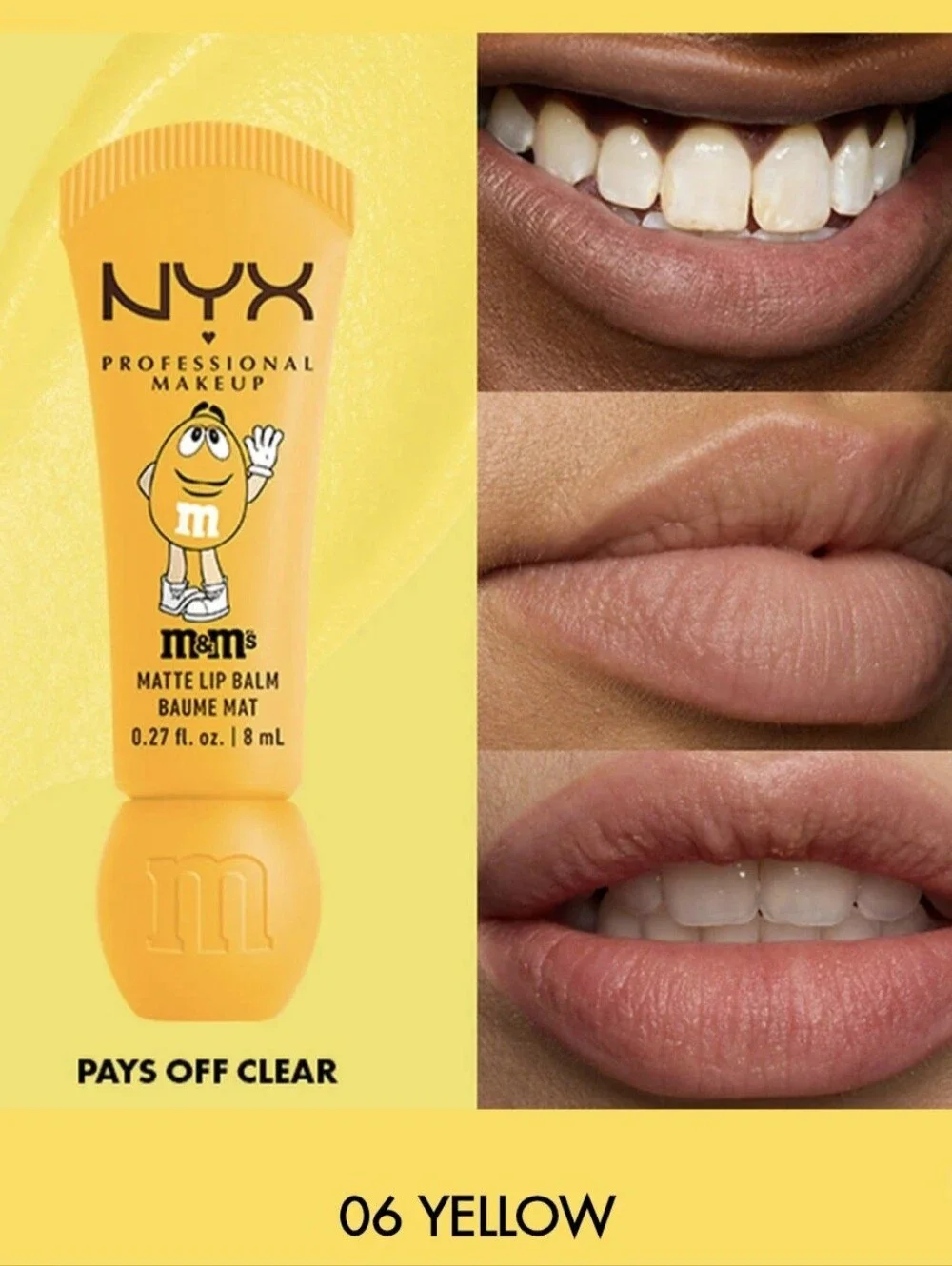 NYX Professional Makeup x M&M's Smushy Surprize Matte Lip Balm--Yellow